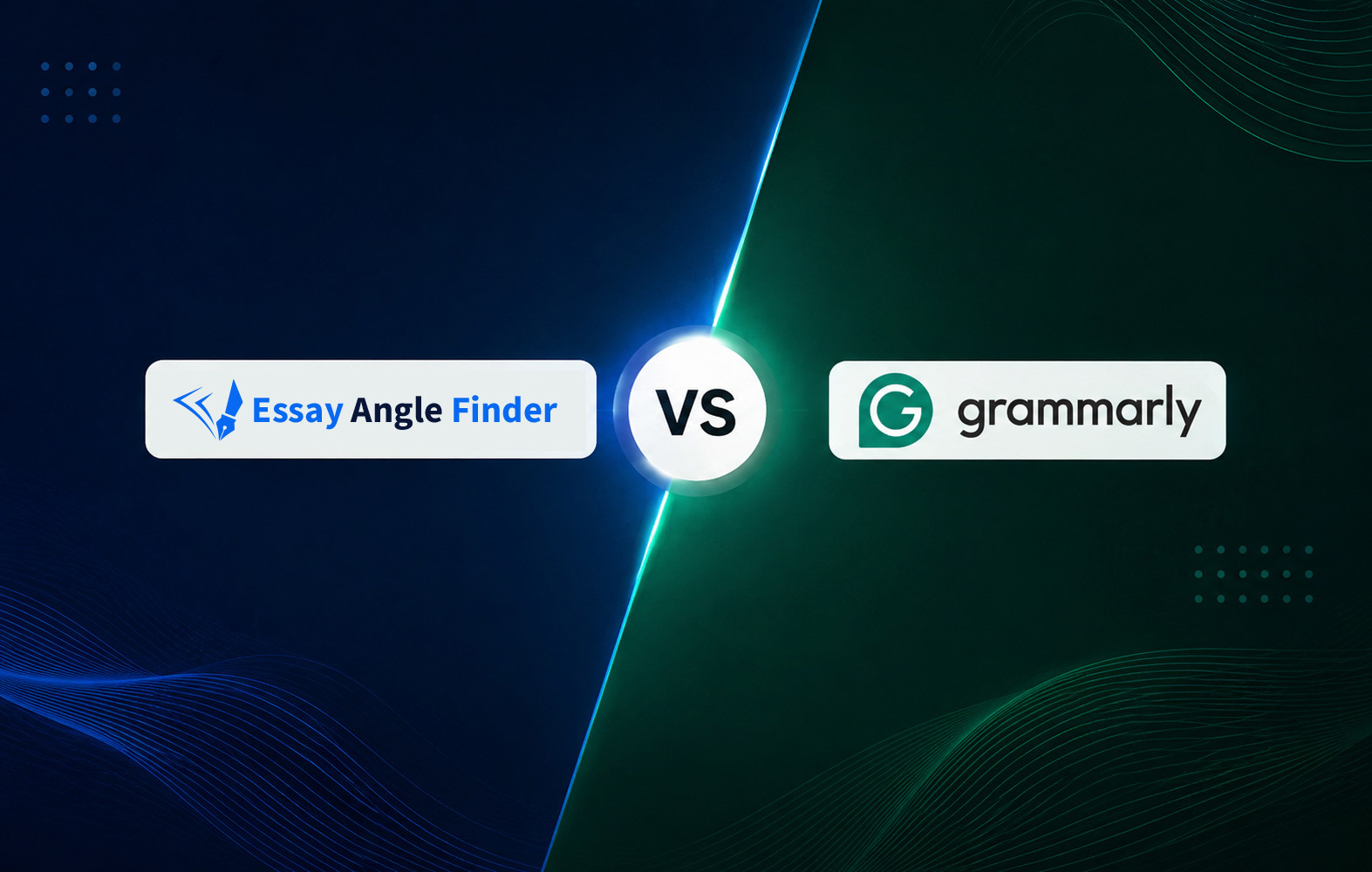 Comparison chart showing the differences between Essay Angle Finder and Grammarly